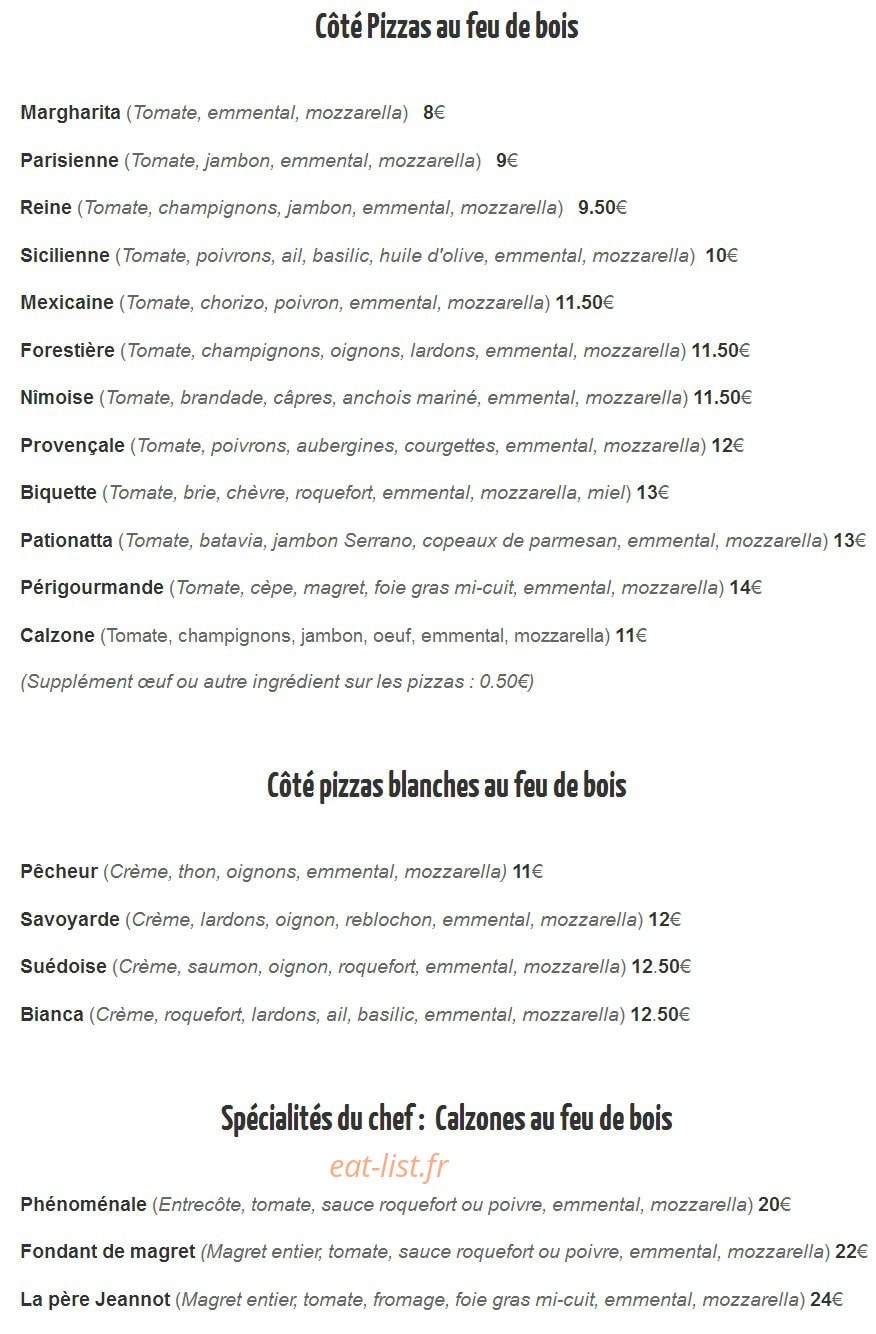 Côté Patio — carte page 3