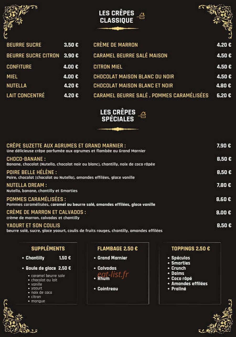Kénavo crêpes — carte page 1