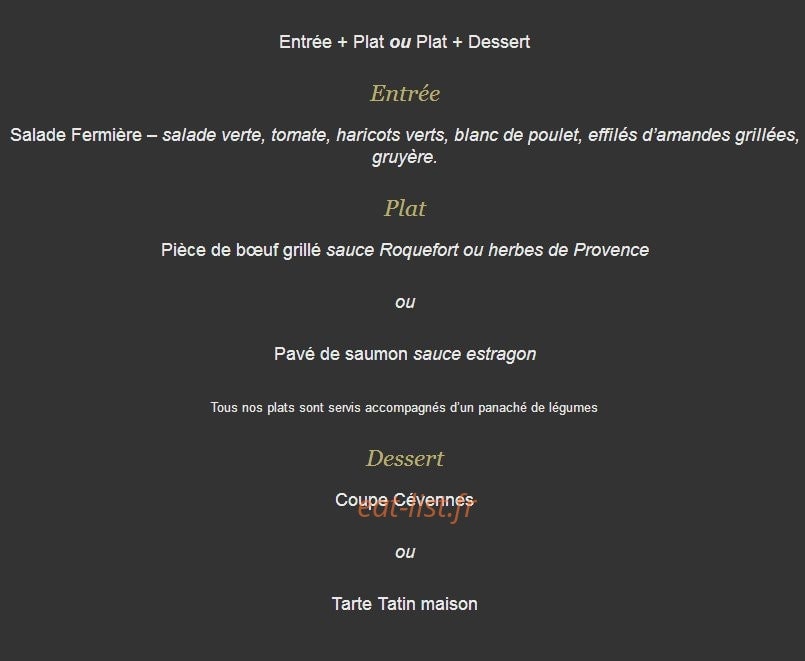 La Passiflore — carte page 1