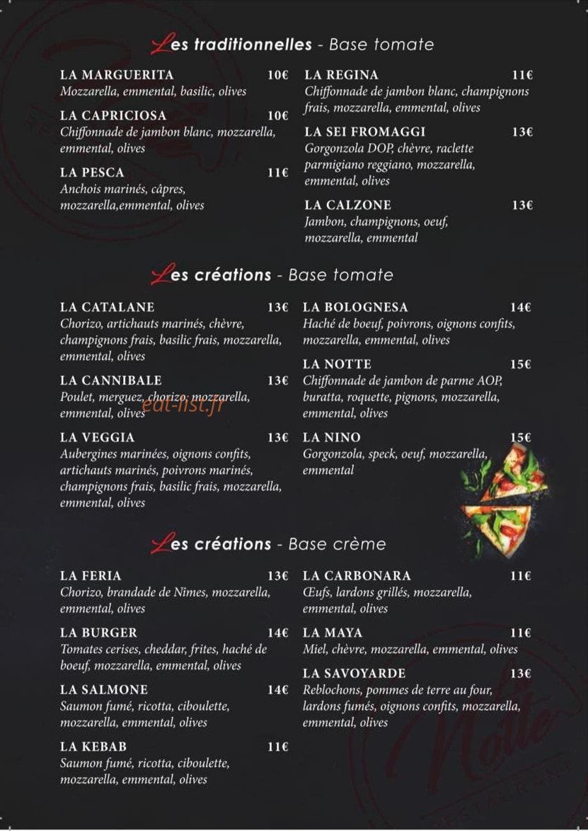 La Notte — carte page 2