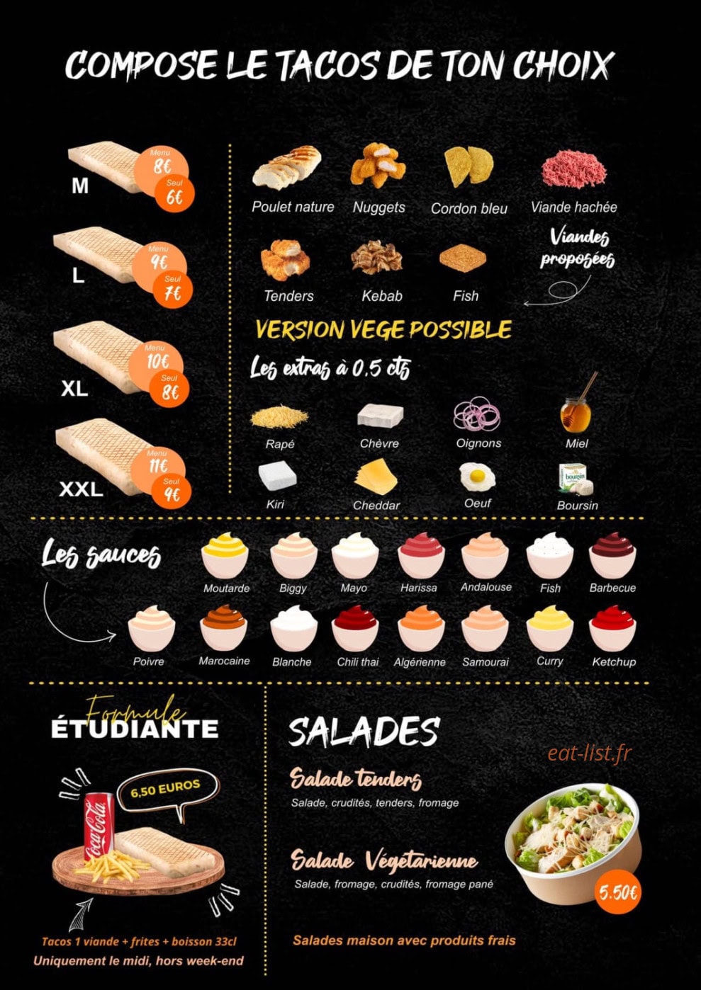 Le hk tacos — carte page 2