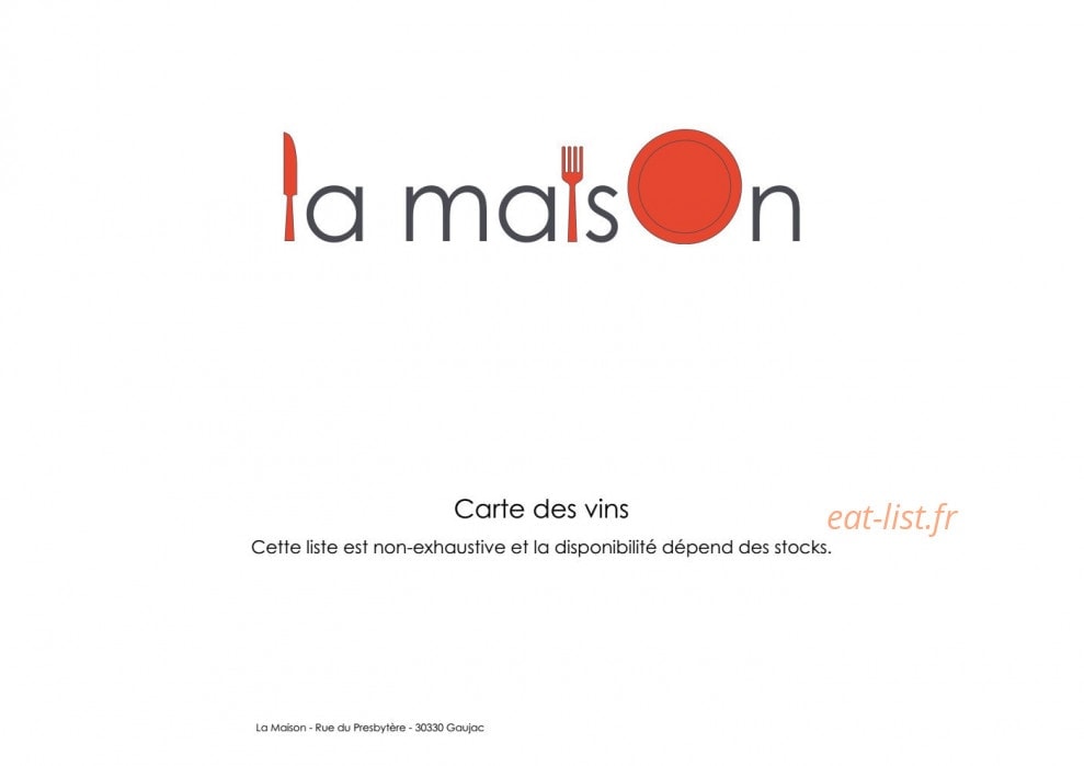 La Maison — carte page 2