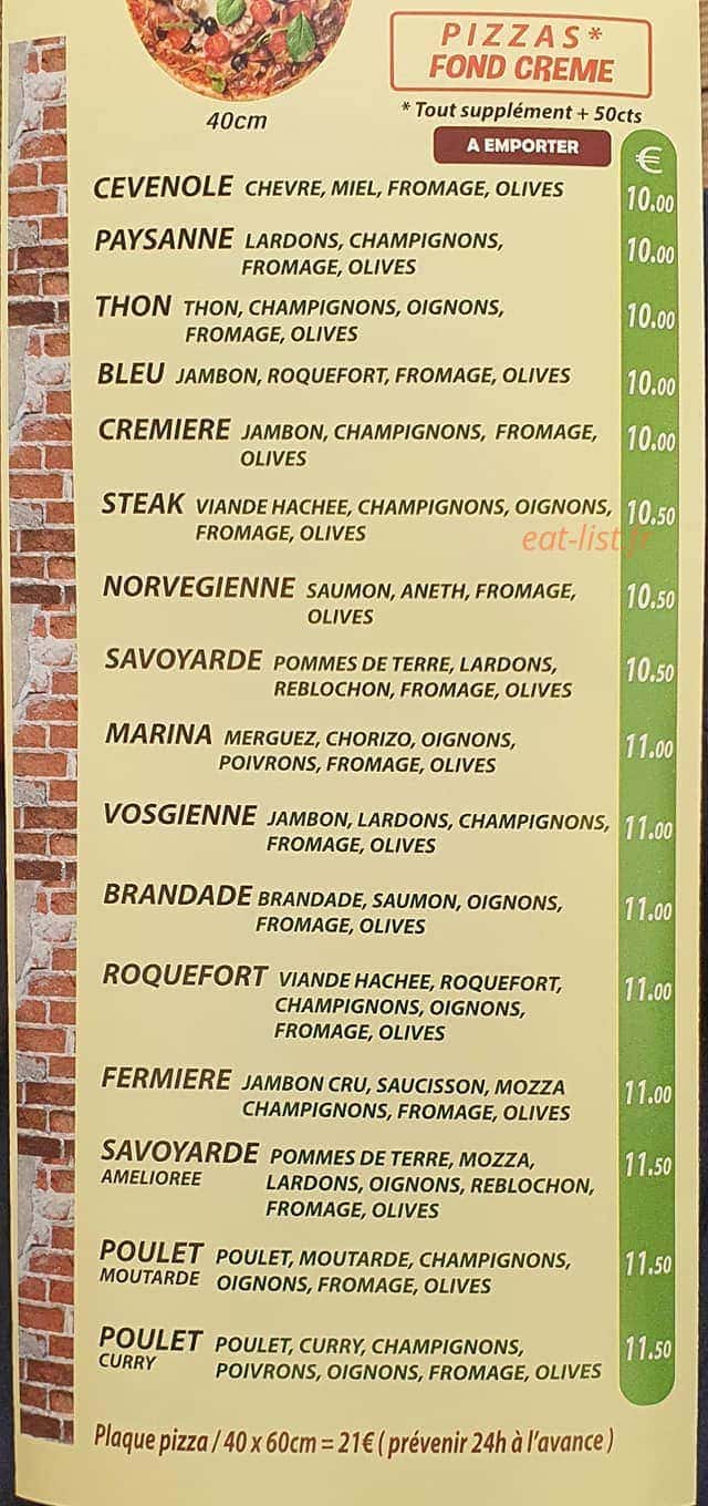 Chez Carole — carte page 3