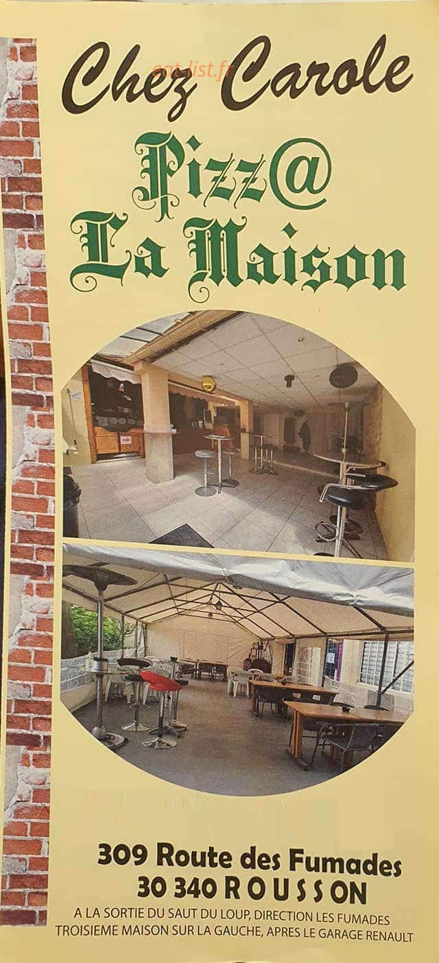 Chez Carole — carte page 1