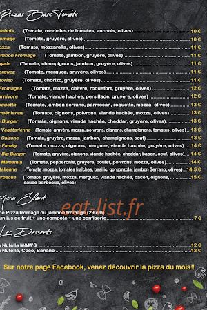 Pizza Family — carte page 1