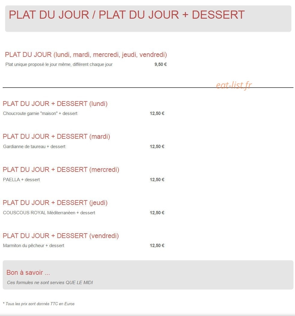 Restaurant Girasol — carte page 2