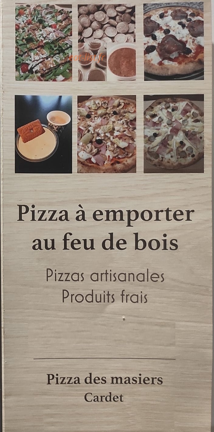 Pizza des Masiers — carte page 1