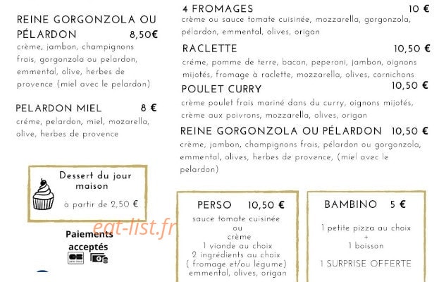 La Boutik a Pizza — carte page 2
