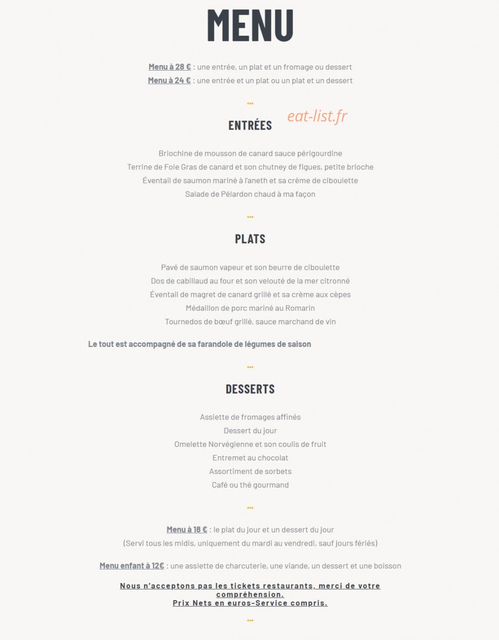 Le Jardin De William — carte page 1
