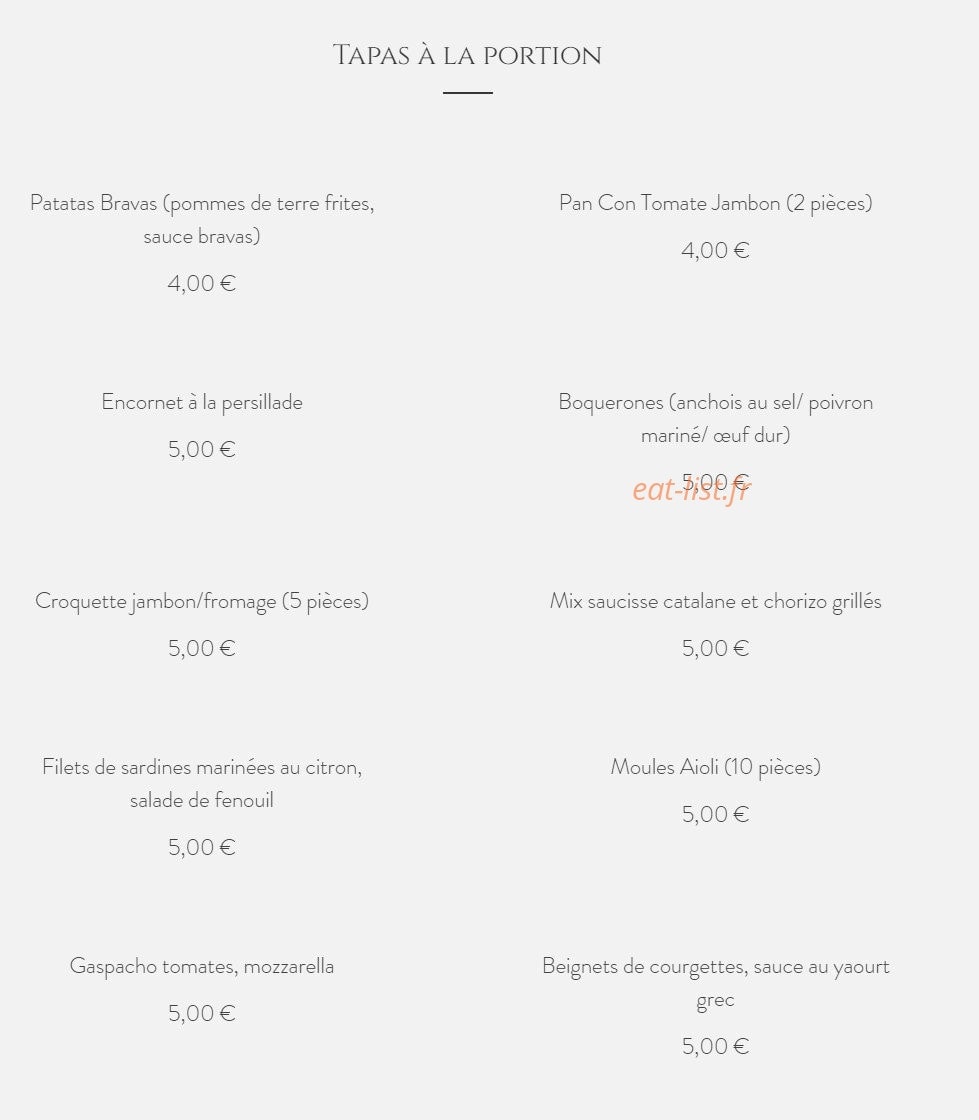 Lou Boqueria — carte page 3