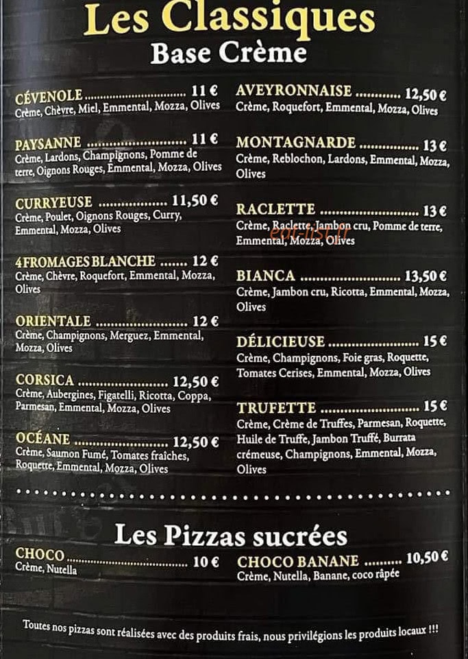 Pizza Factory — carte page 3
