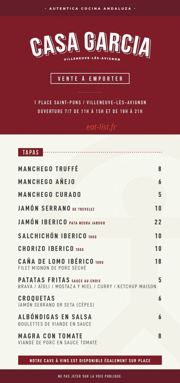 CASA Garcia — carte page 2