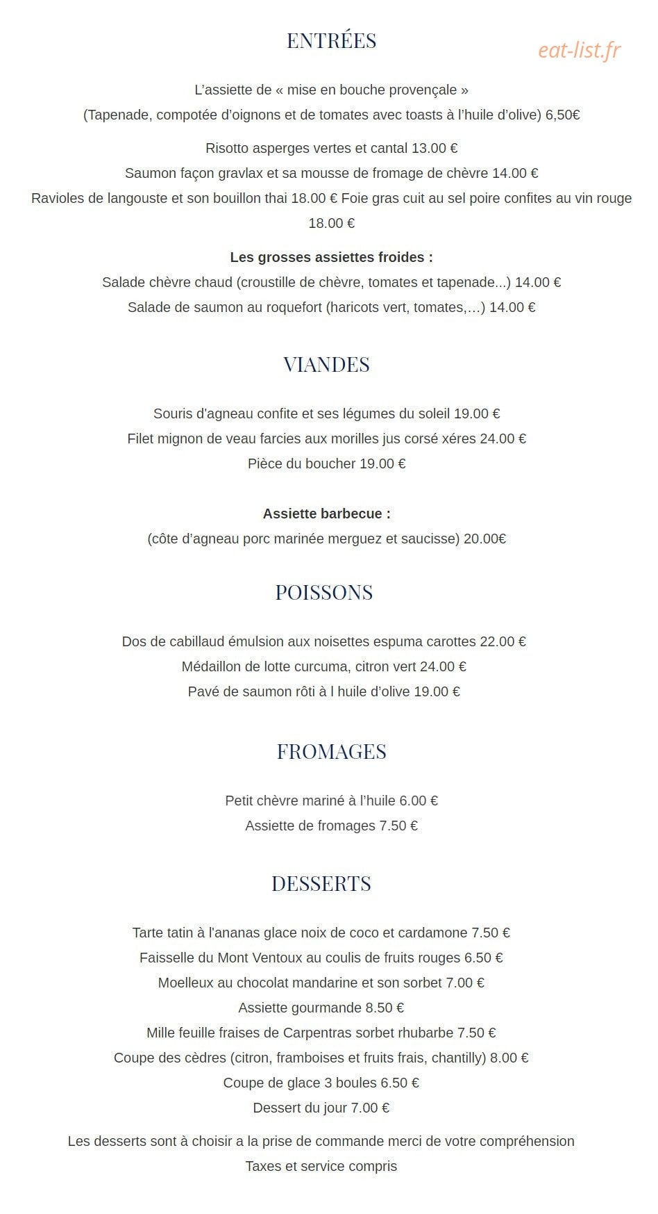 Les Cedres — carte page 2