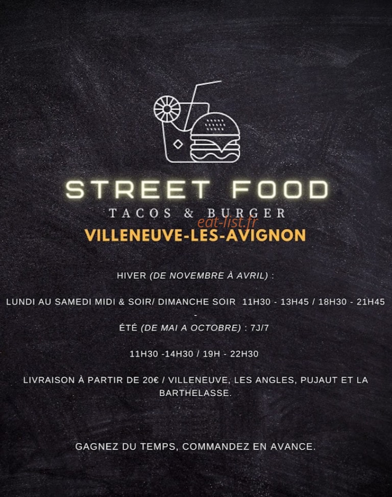 Street Food — carte page 1