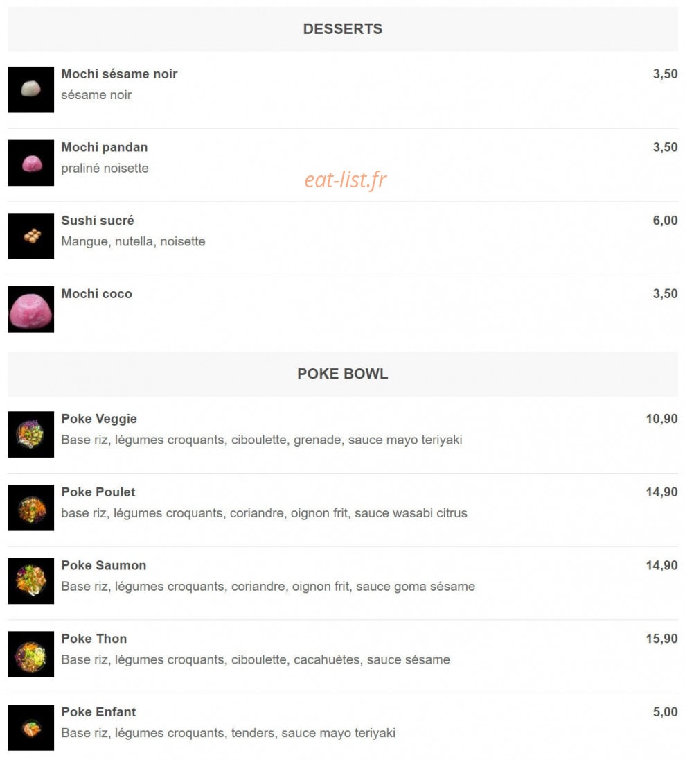 La fabrique a sushi — carte page 7