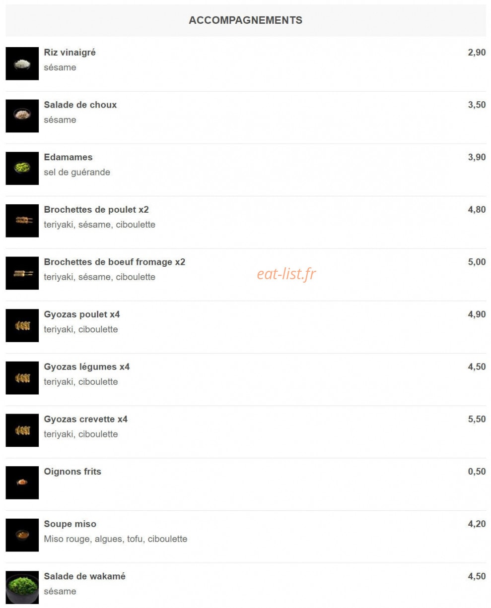 La fabrique a sushi — carte page 6