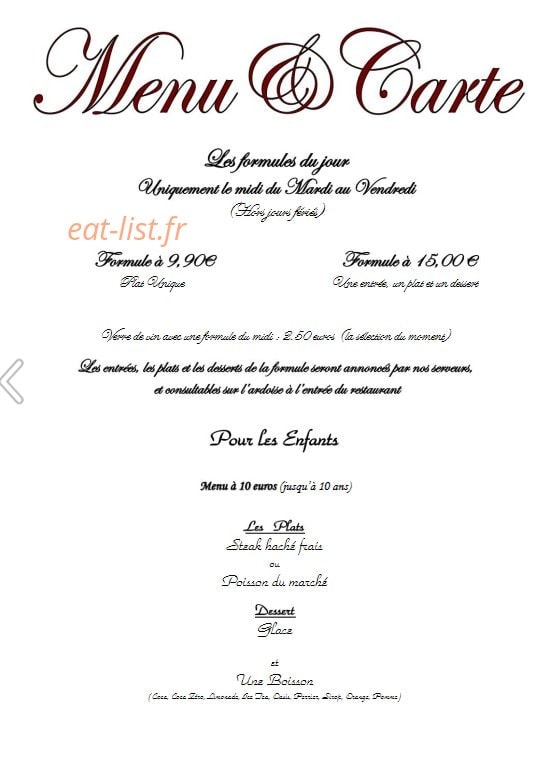 La Table des Marchands — carte page 1