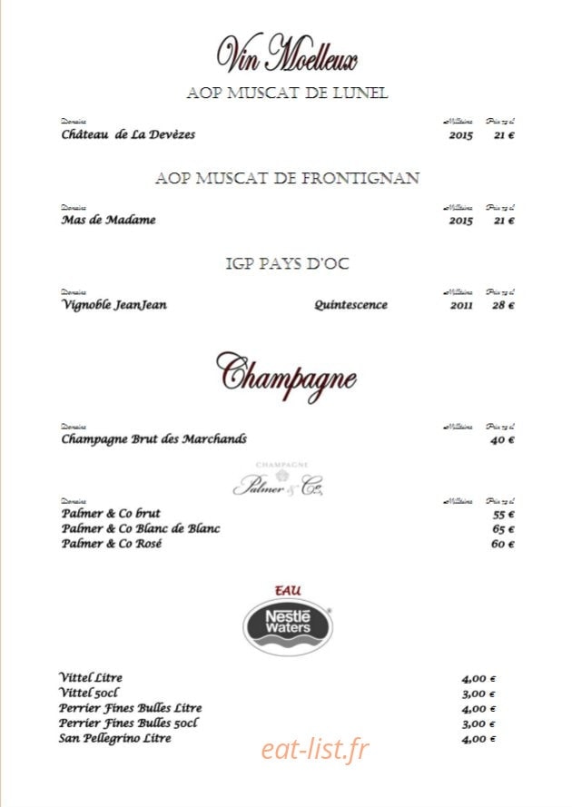 La Table des Marchands — carte page 13