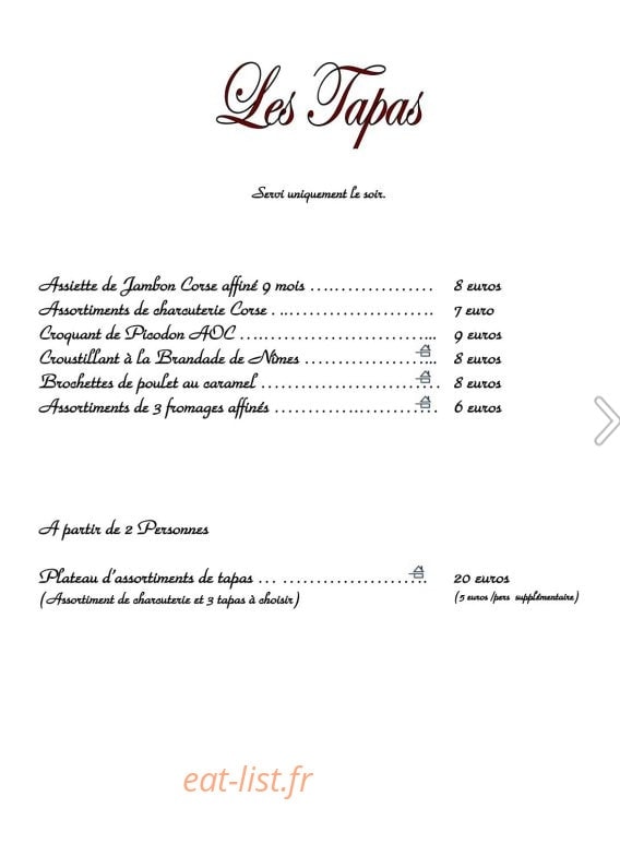 La Table des Marchands — carte page 2