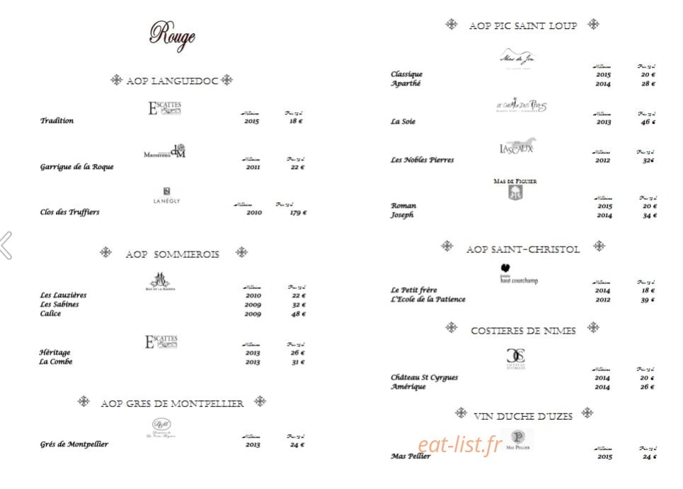 La Table des Marchands — carte page 9