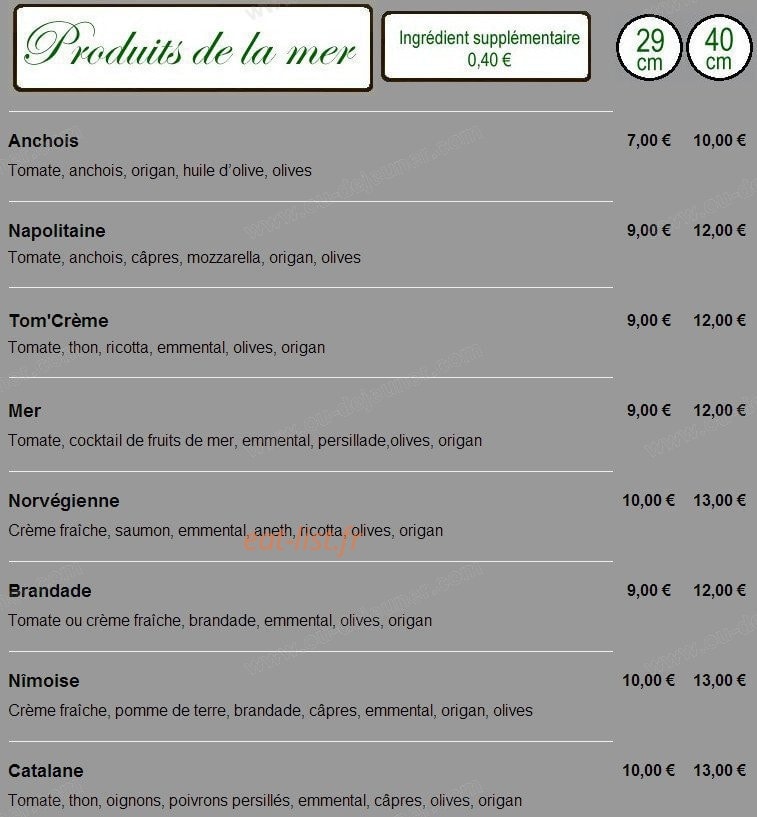 Lino Restaurant — carte page 12