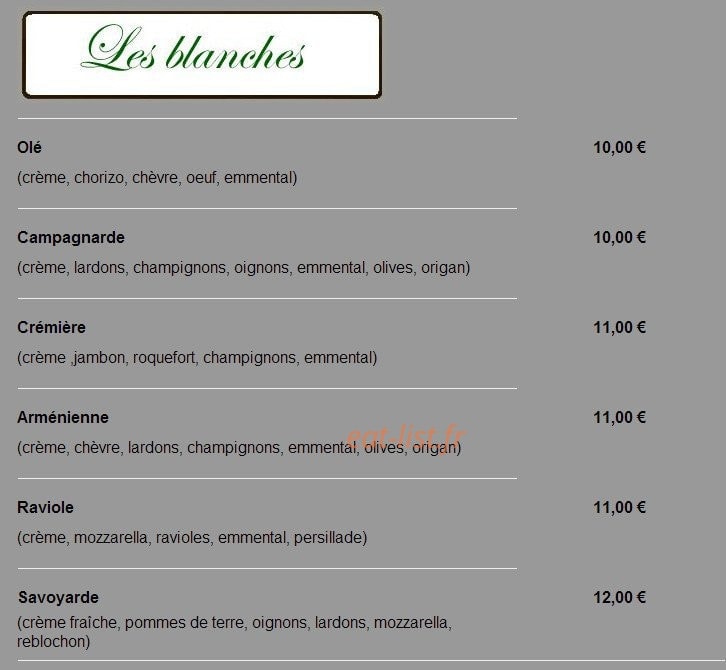 Lino Restaurant — carte page 6