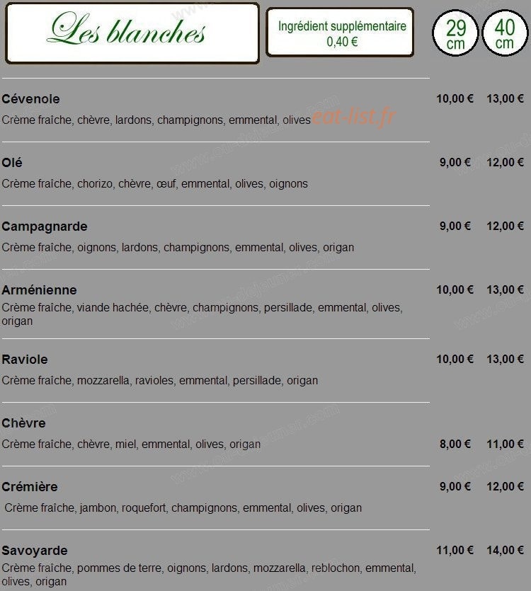 Lino Restaurant — carte page 11