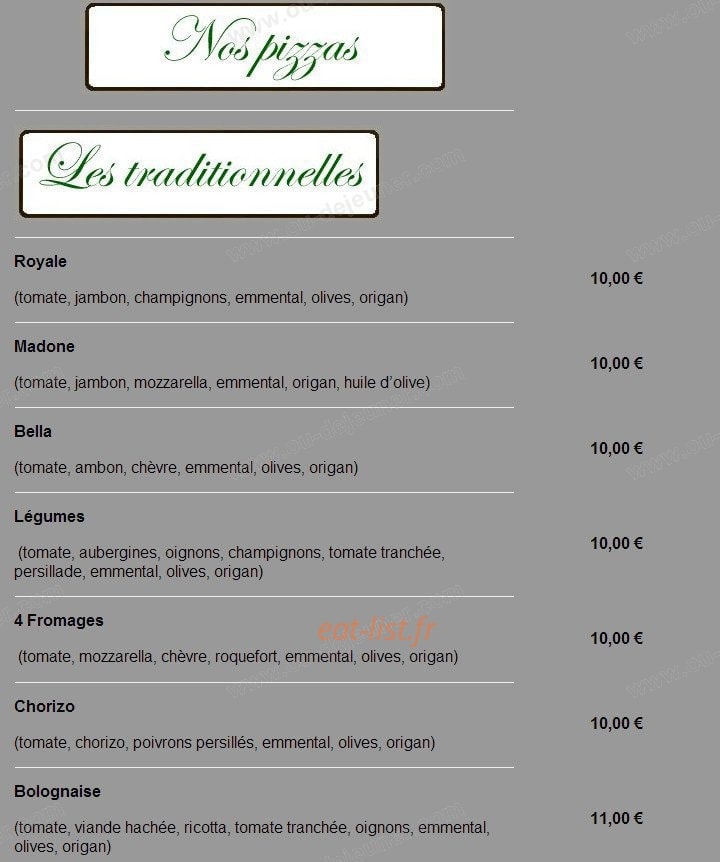 Lino Restaurant — carte page 4