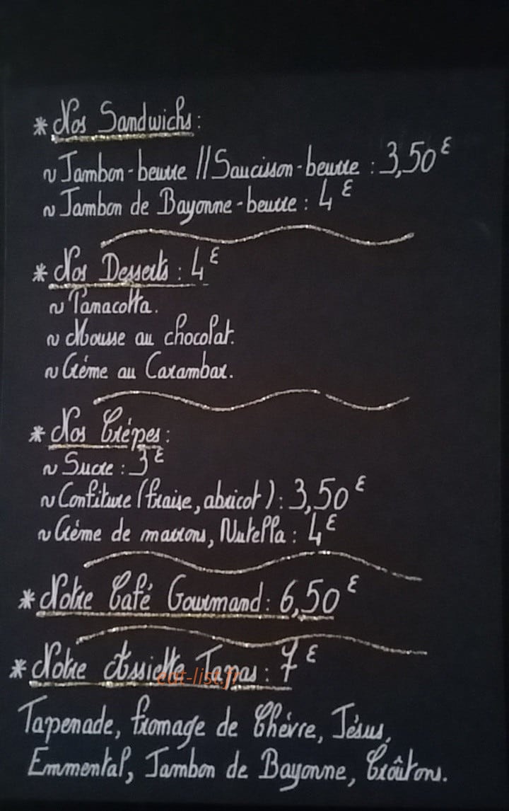 Le café du Midi — carte page 1