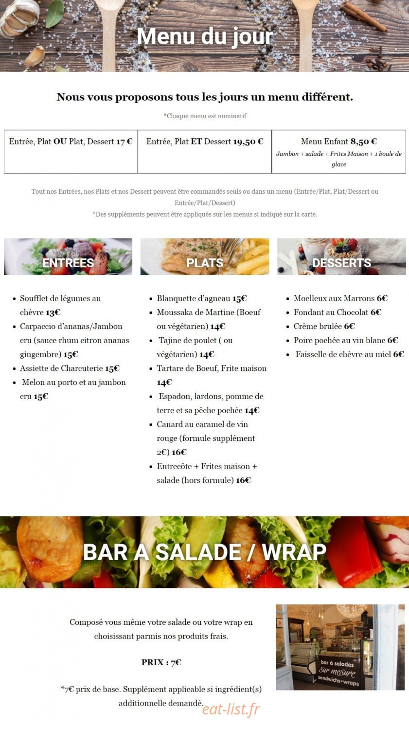 Le Diablotin Gourmand — carte page 1