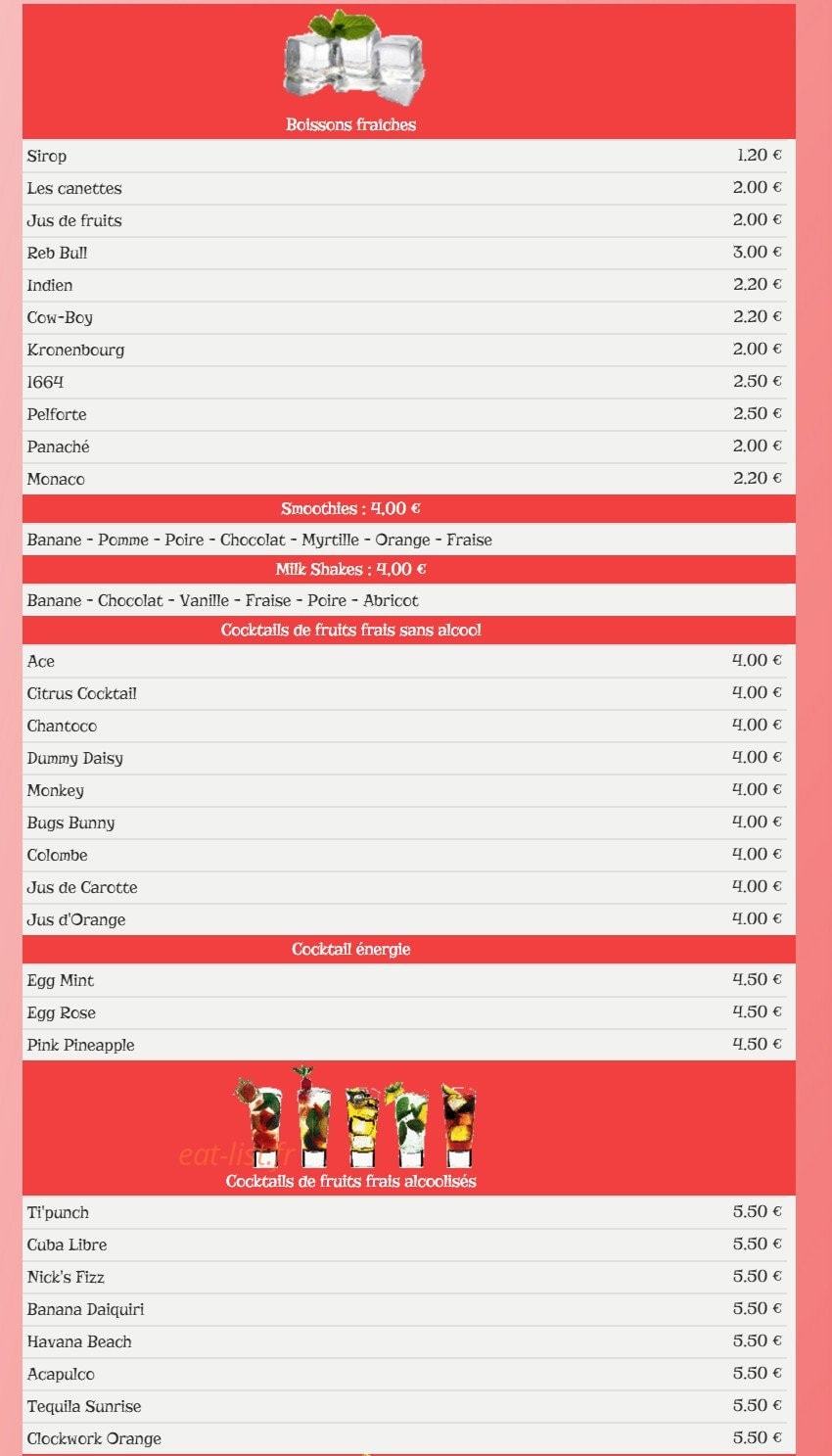 Le Diablotin Gourmand — carte page 1