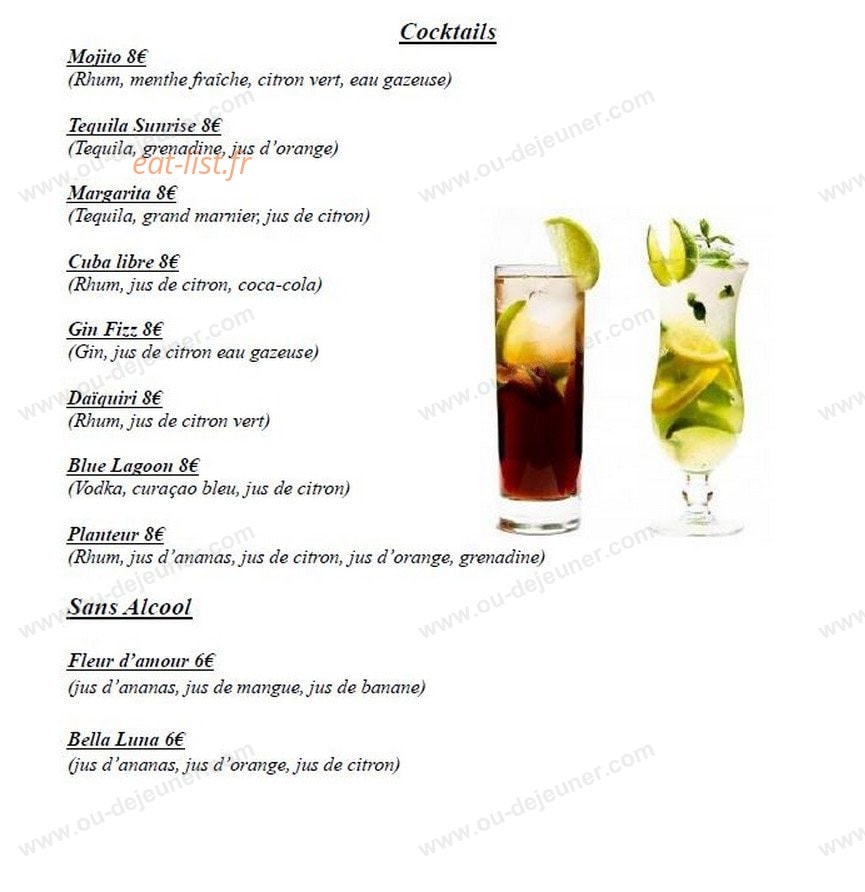 Restaurant le Clos des Capucins — carte page 4