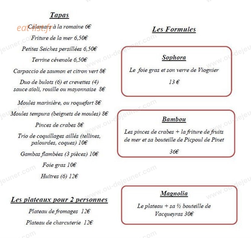 Restaurant le Clos des Capucins — carte page 3