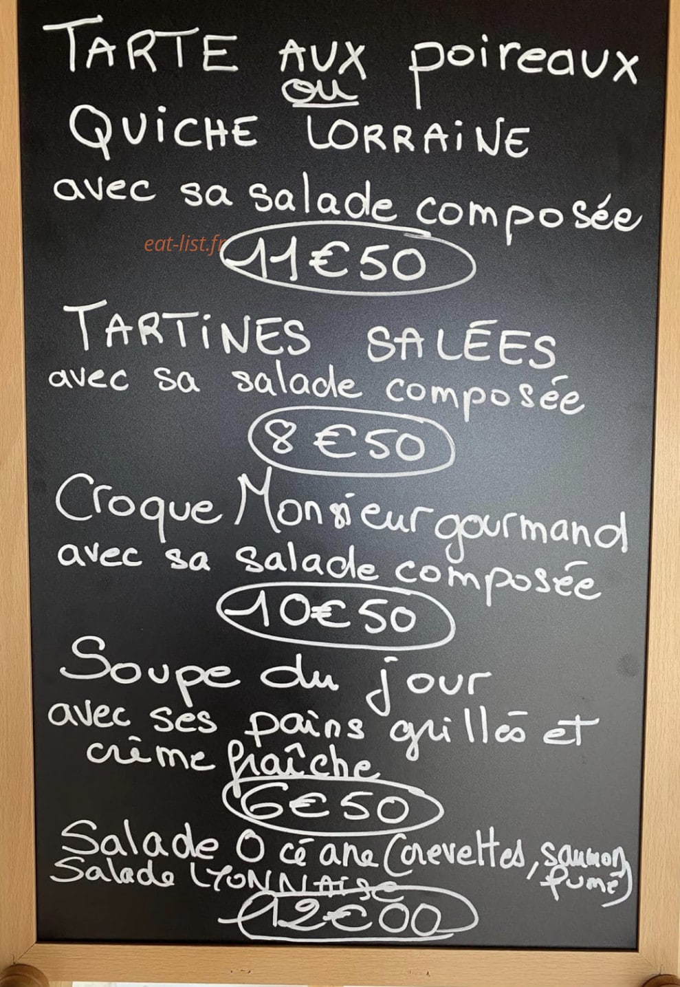 Le Croque en Thym — carte page 1