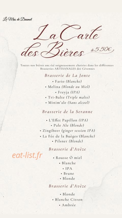 Le Mas de Daumet — carte page 10