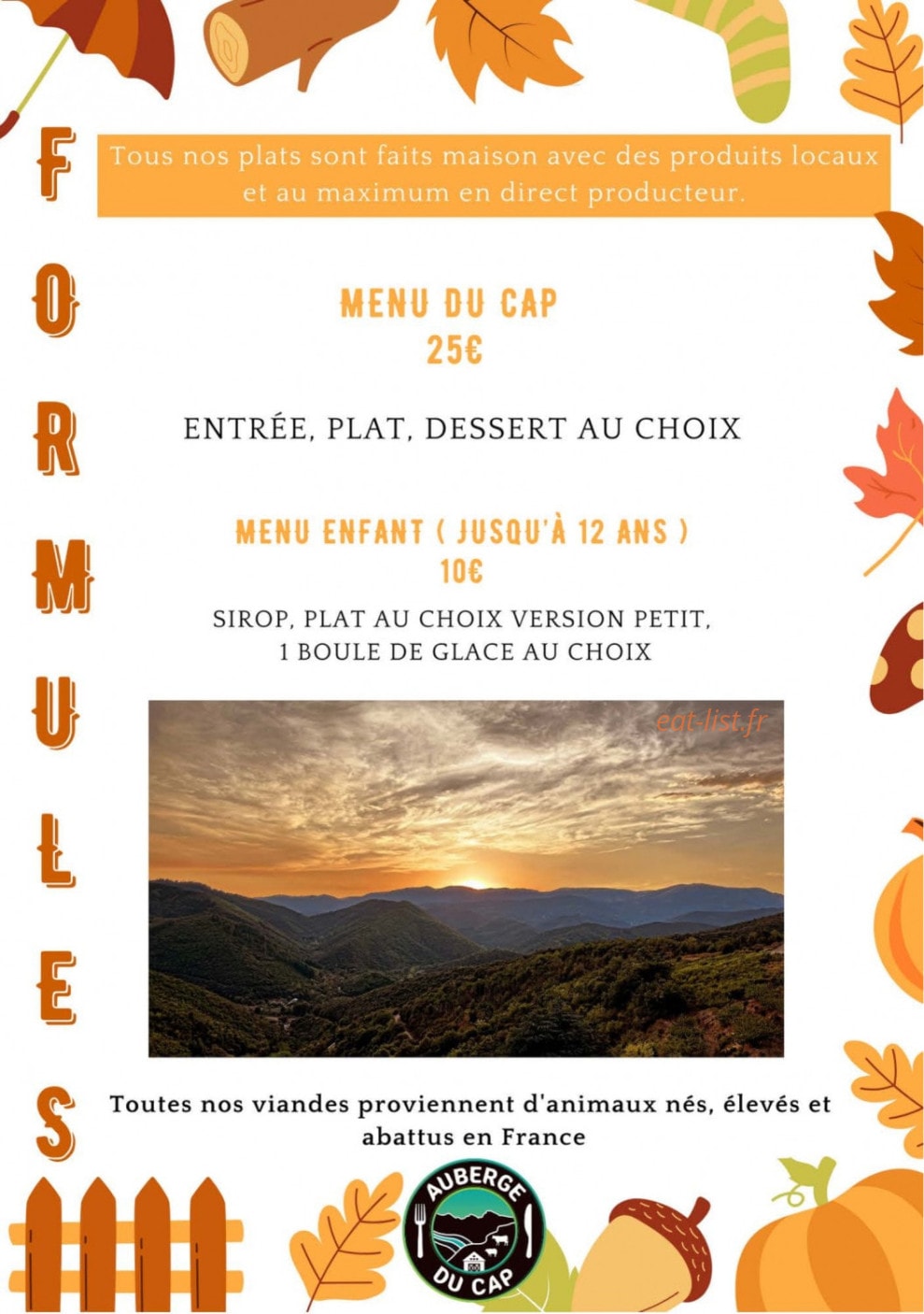 Auberge du Cap — carte page 4
