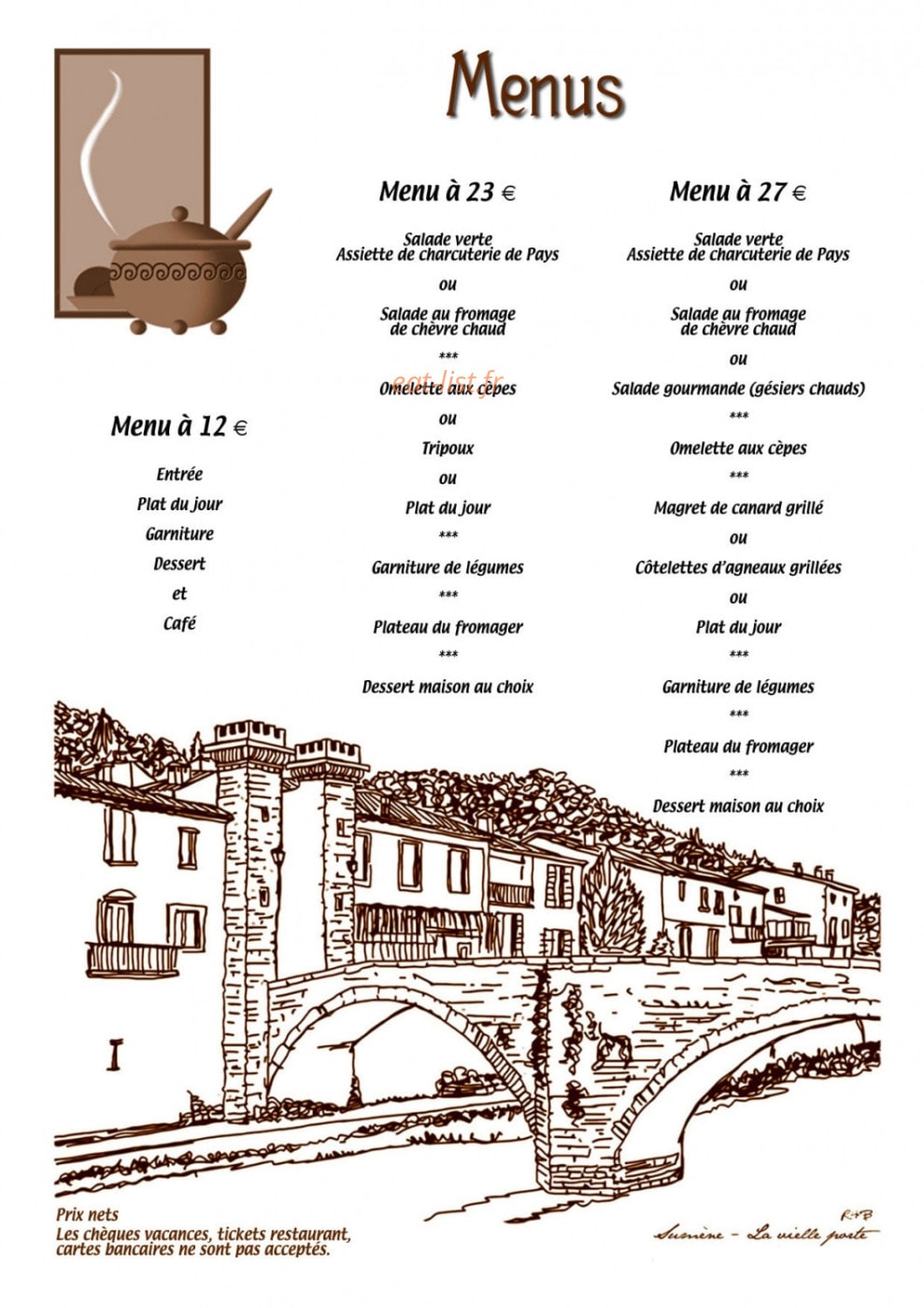 Autour des mets — carte page 1