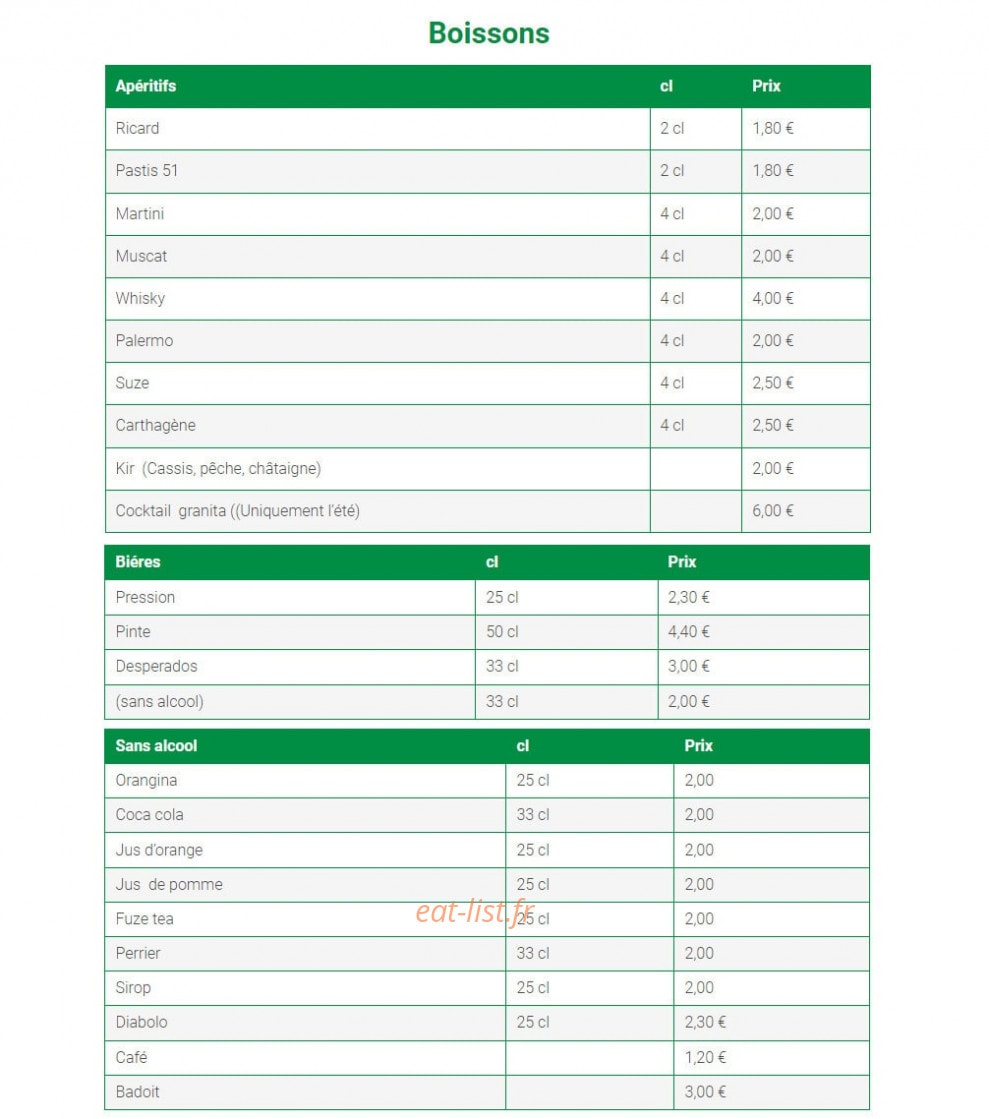 Chez Laurent et Cathy — carte page 3