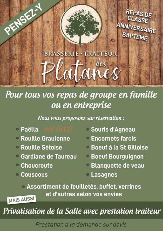 Bar des Platanes — carte page 1