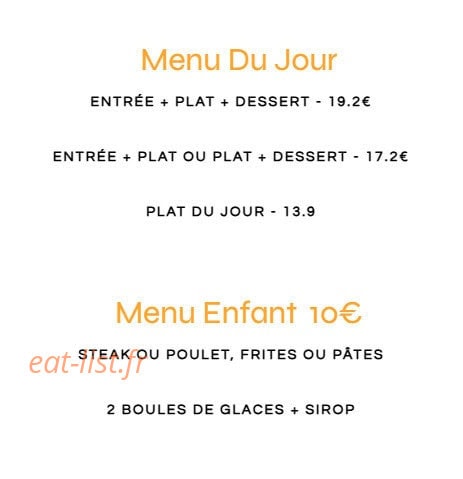 Carte et menu de Brasserie Le France à Aimargues — Les menus