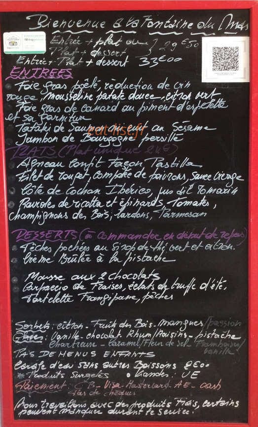 La Fontaine du Mas — carte page 1