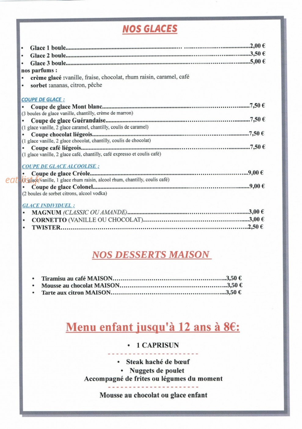Chez dav' — carte page 3
