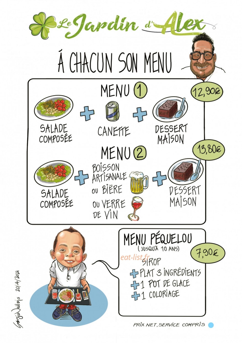 Le Jardin d’Alex — carte page 3