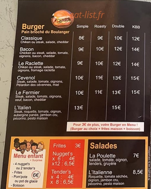 Le K.B.B — carte page 1