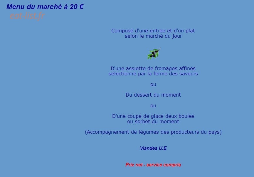 Restaurant L'Assiette Provençale — carte page 2
