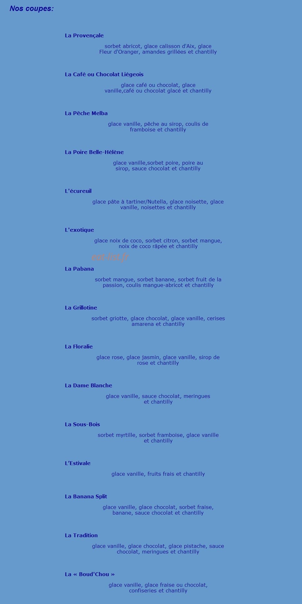 Restaurant L'Assiette Provençale — carte page 6
