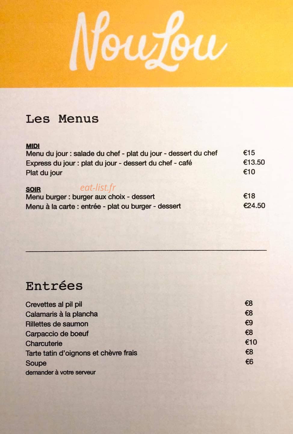 NouLou — carte page 1