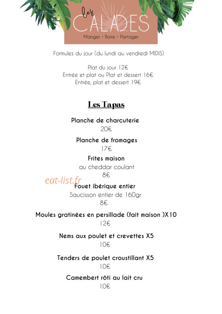 Les Calades — carte page 1