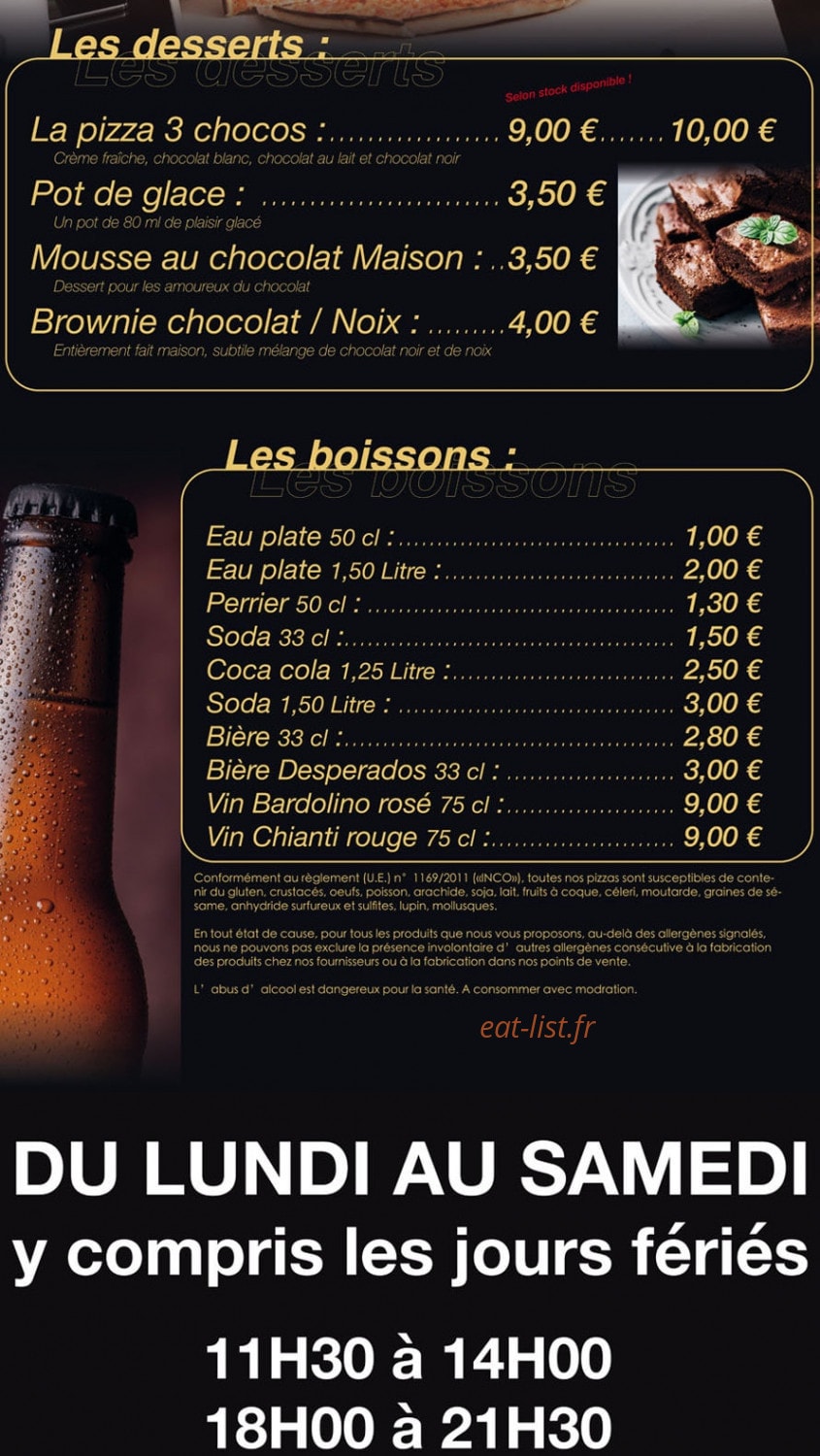 La Bonne Pizza — carte page 4
