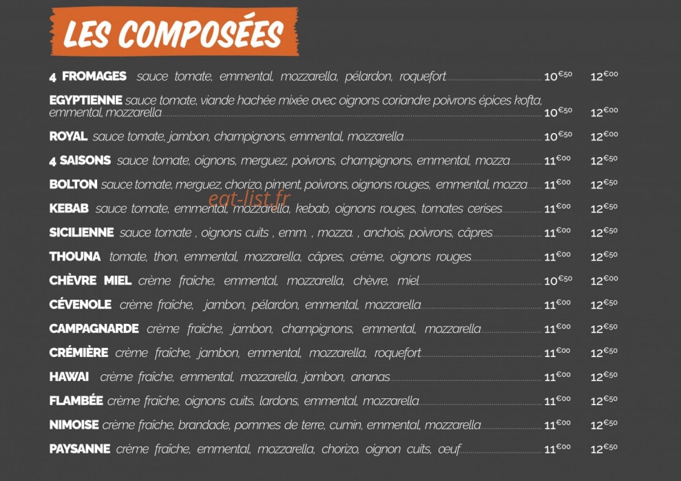 Pizza Albert fils — carte page 2